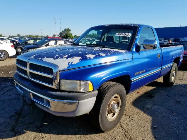 1B7KC26Z9VJ526470 - 1997 DODGE RAM 2500 BLUE photo 2