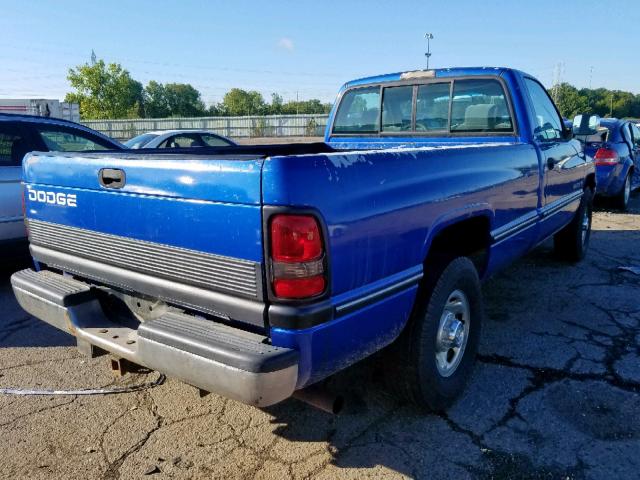 1B7KC26Z9VJ526470 - 1997 DODGE RAM 2500 BLUE photo 4