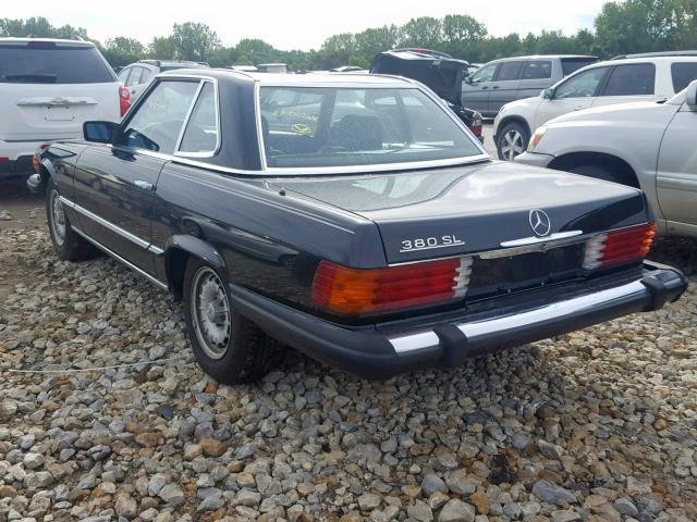 WDBBA45A2EA013153 - 1984 MERCEDES-BENZ 380 SL BLACK photo 3