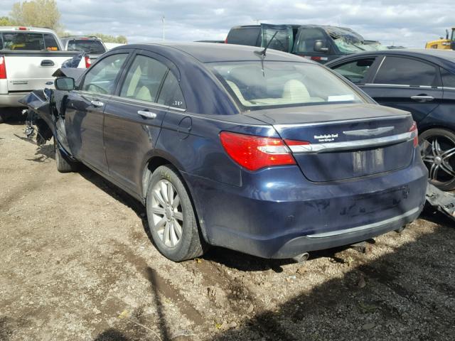 1C3CCBCG2DN737996 - 2013 CHRYSLER 200 LIMITE BLUE photo 3