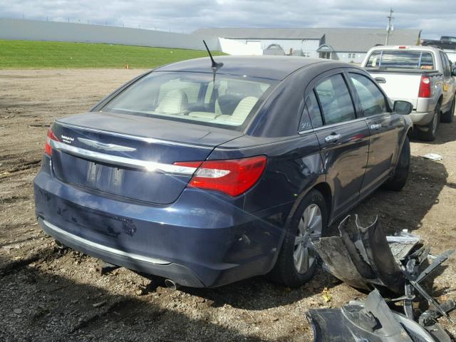 1C3CCBCG2DN737996 - 2013 CHRYSLER 200 LIMITE BLUE photo 4