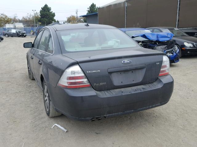 1FAHP24W78G107886 - 2008 FORD TAURUS SEL GRAY photo 3