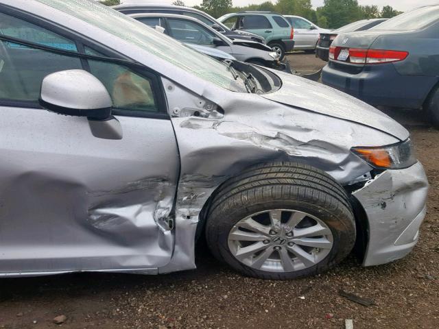 19XFB2F88CE010168 - 2012 HONDA CIVIC EX 银色 照片 9
