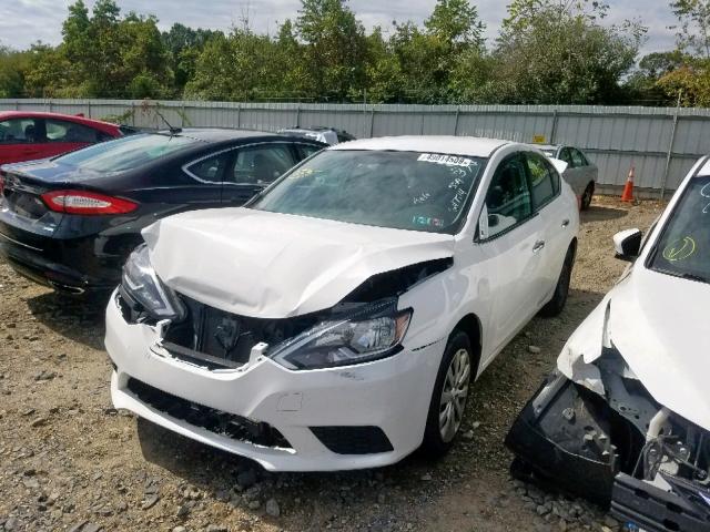 3N1AB7AP7JY247514 - 2018 NISSAN SENTRA S WHITE photo 2