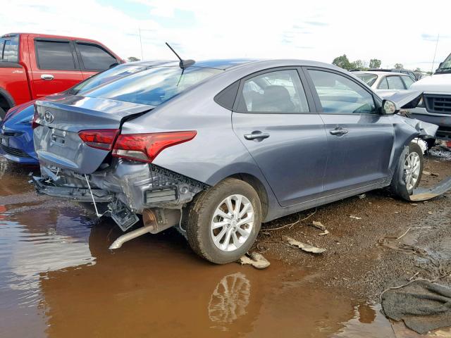 3KPC24A33JE031453 - 2018 HYUNDAI ACCENT SE GRAY photo 4