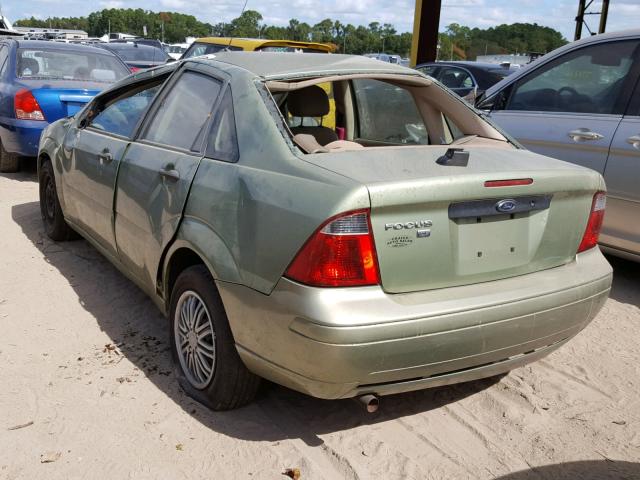 1FAHP34N57W283935 - 2007 FORD FOCUS ZX4 GREEN photo 3