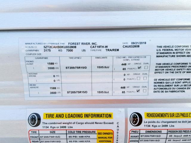 5ZT2CAHB0KU032808 - 2018 PONTIAC CATALINA GRAY photo 10