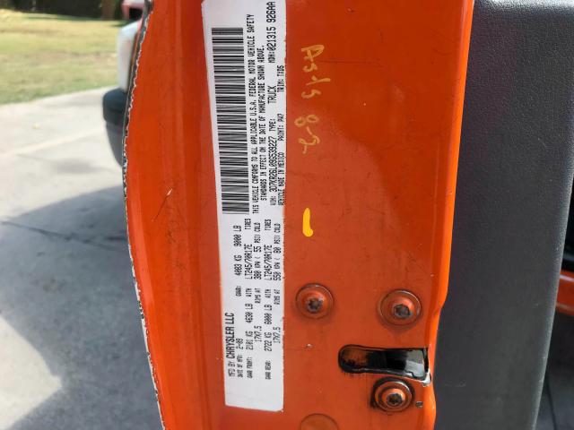 3D7KR26L09G539227 - 2009 DODGE RAM 2500 ORANGE photo 10