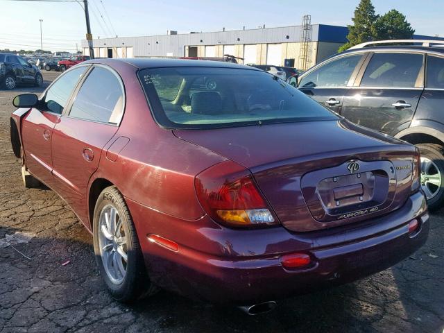 1G3GS64C734156615 - 2003 OLDSMOBILE AURORA 4.0 BURGUNDY photo 3