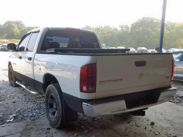 1D7HA18D04J153190 - 2004 DODGE RAM 1500 S WHITE photo 3