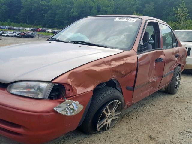 1Y1SK5287WZ400107 - 1998 CHEVROLET GEO PRIZM 红色 照片 9