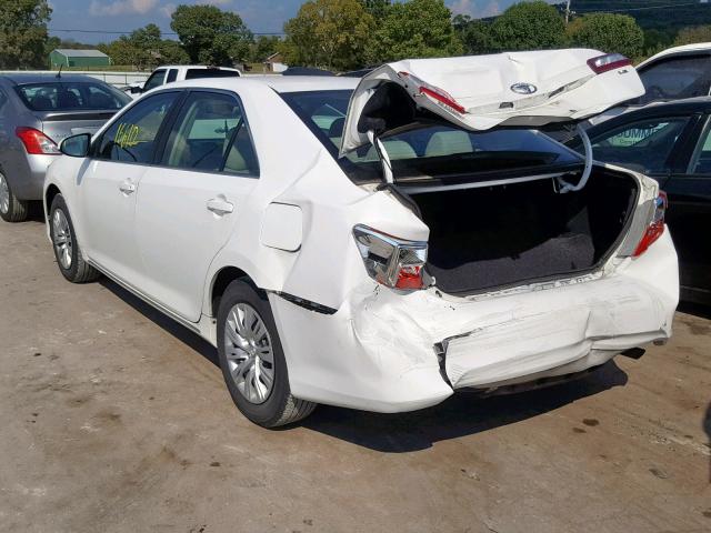 4T1BF1FK2CU508856 - 2012 TOYOTA CAMRY LE WHITE photo 3