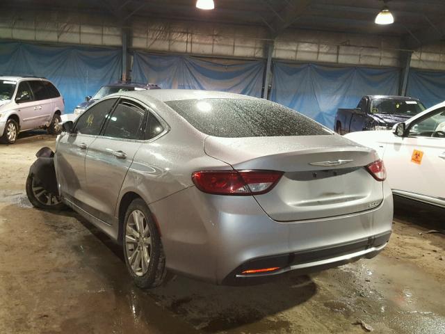 1C3CCCAB3FN677789 - 2015 CHRYSLER 200 LIMITE GRAY photo 3