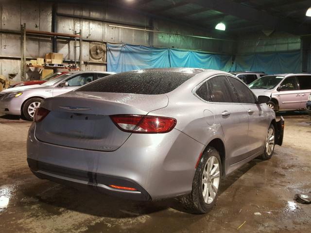 1C3CCCAB3FN677789 - 2015 CHRYSLER 200 LIMITE GRAY photo 4