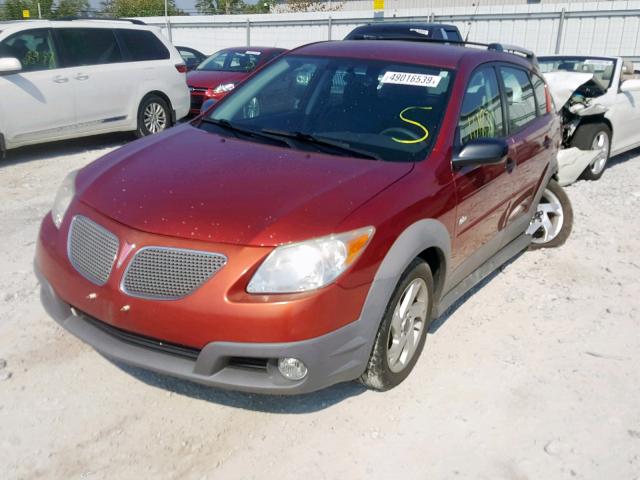 5Y2SL65857Z440562 - 2007 PONTIAC VIBE RED photo 2