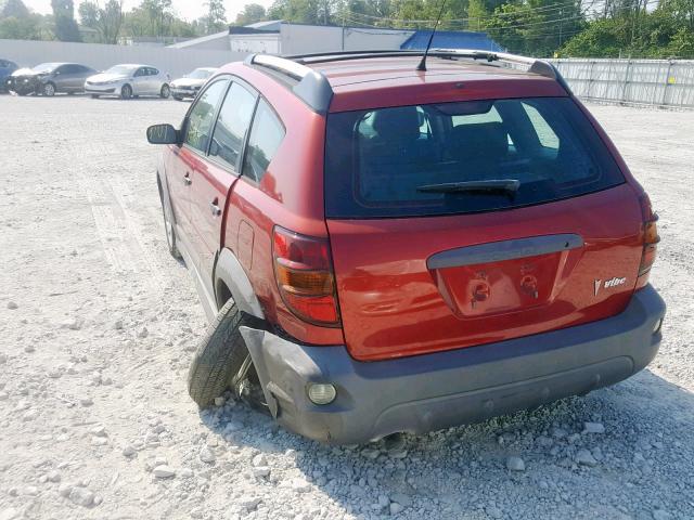 5Y2SL65857Z440562 - 2007 PONTIAC VIBE RED photo 3