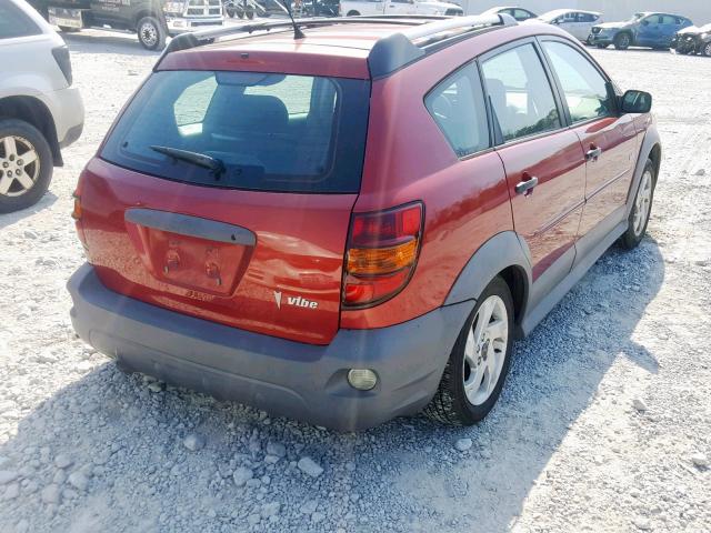 5Y2SL65857Z440562 - 2007 PONTIAC VIBE RED photo 4