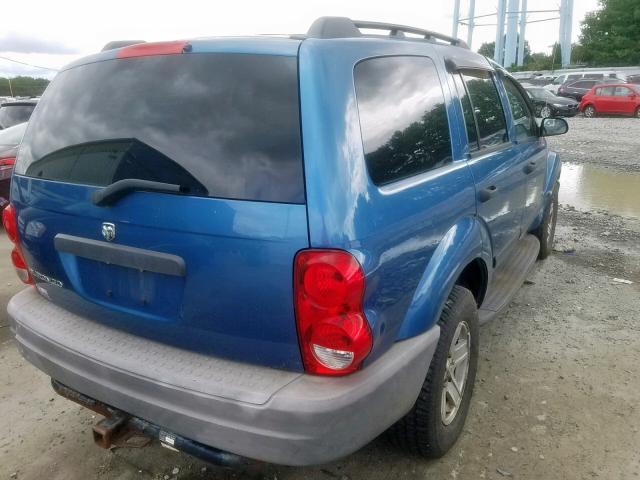 1D4HB38N35F529268 - 2005 DODGE DURANGO ST BLUE photo 4