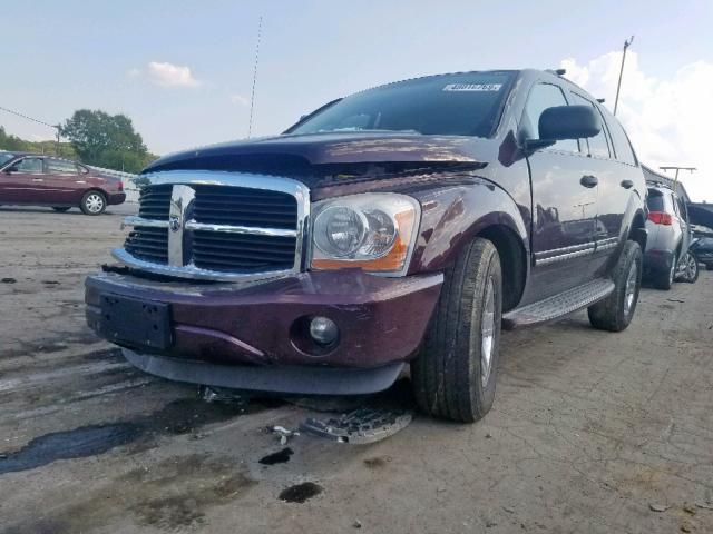 1D8HB58D25F516092 - 2005 DODGE DURANGO LI MAROON photo 2