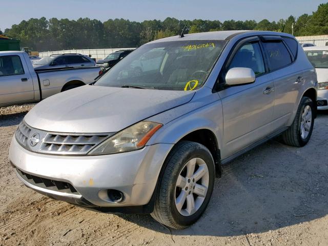 JN8AZ08T77W525089 - 2007 NISSAN MURANO SL SILVER photo 2