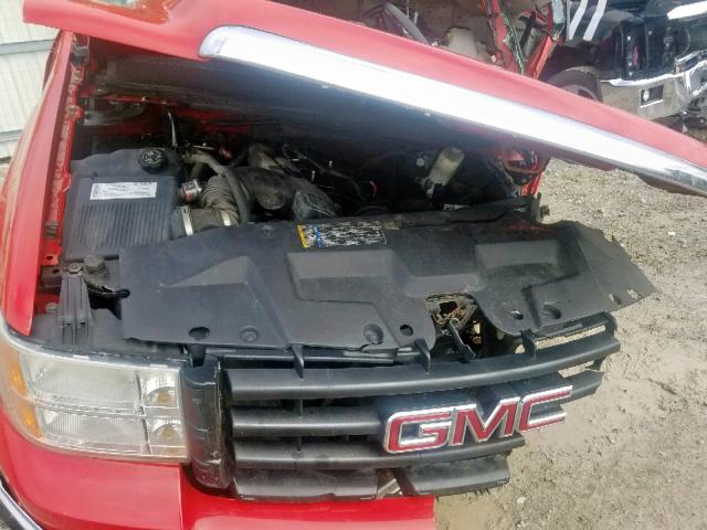 1GTEC14C08E107698 - 2008 GMC SIERRA C15 RED photo 7