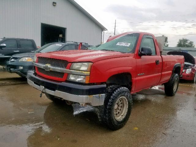 1GCHK24U83E105656 - 2003 CHEVROLET SILVERADO RED photo 2