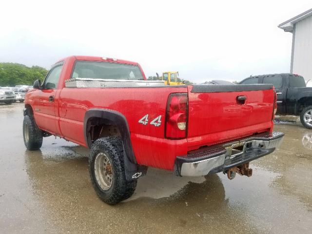 1GCHK24U83E105656 - 2003 CHEVROLET SILVERADO RED photo 3