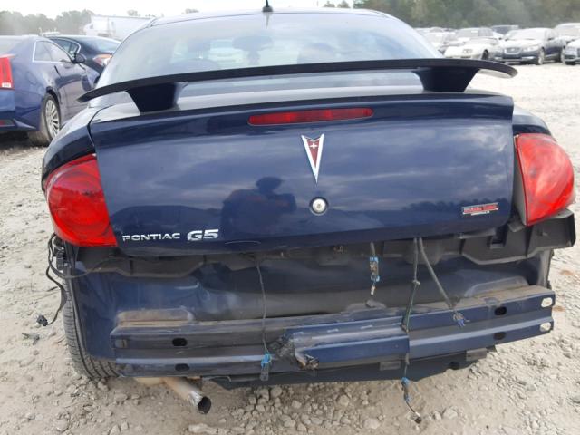 1G2AS18H997174222 - 2009 PONTIAC G5 BLUE photo 9