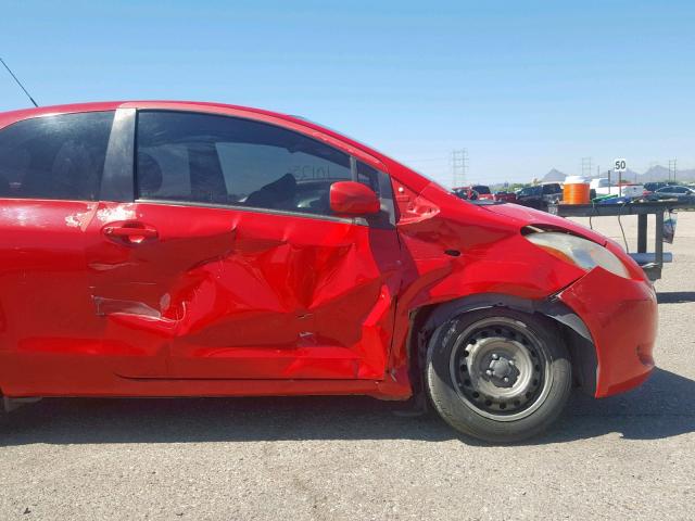 JTDJT923785139936 - 2008 TOYOTA YARIS RED photo 9