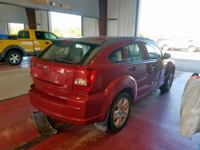 1B3HB48B47D248590 - 2007 DODGE CALIBER SX RED photo 4