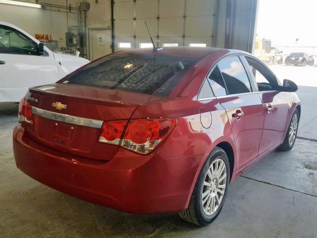 1G1PK5SC2C7130671 - 2012 CHEVROLET CRUZE ECO BURGUNDY photo 4