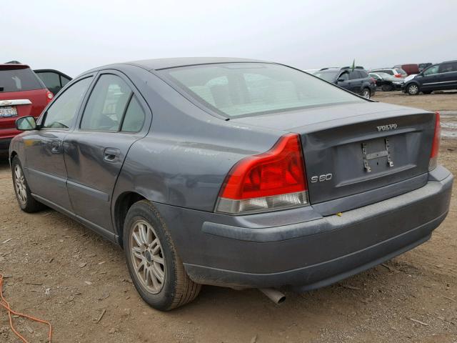 YV1RS61T542365968 - 2004 VOLVO S60 CHARCOAL photo 3