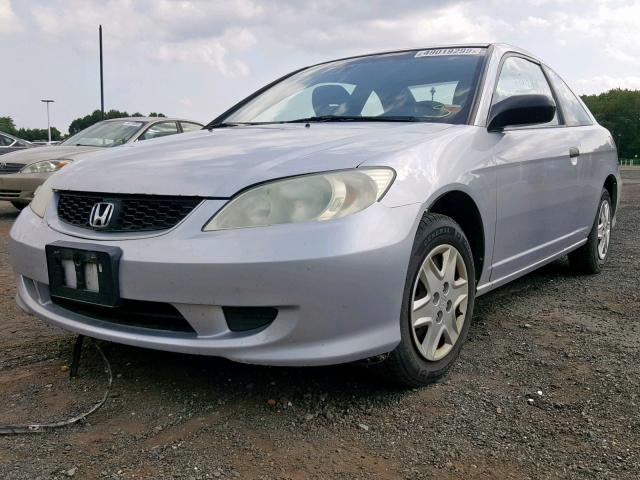 1HGEM21144L062097 - 2004 HONDA CIVIC DX V SILVER photo 2