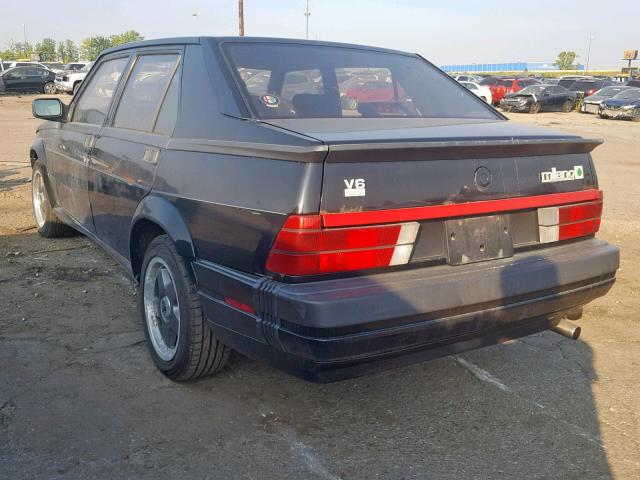 ZARDA1245J1051614 - 1988 ALFA ROMEO MILANO GRE BLACK photo 3