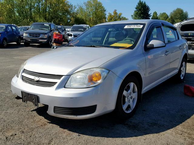 1G1AL55F277210468 - 2007 CHEVROLET COBALT LT SILVER photo 2