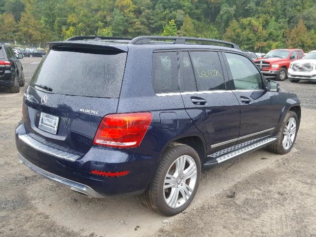 WDCGG0EB3FG371264 - 2015 MERCEDES-BENZ GLK 250 BL BLUE photo 4