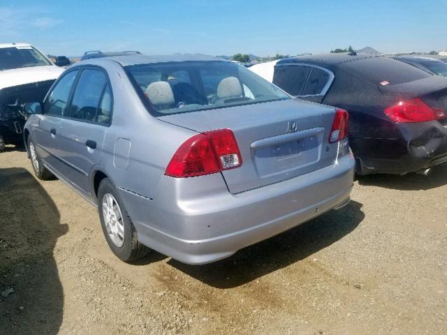 2HGES16334H537035 - 2004 HONDA CIVIC DX V SILVER photo 3