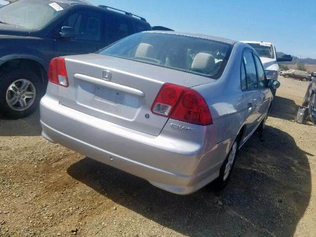 2HGES16334H537035 - 2004 HONDA CIVIC DX V SILVER photo 4