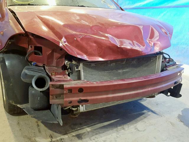 1G1AT18H597158407 - 2009 CHEVROLET COBALT LT BURGUNDY photo 9