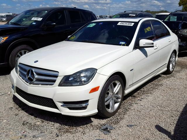 WDDGF4HB5CR240323 - 2012 MERCEDES-BENZ C 250 WHITE photo 2