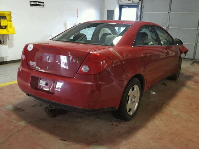 1G2ZF55B064244492 - 2006 PONTIAC G6 SE RED photo 4