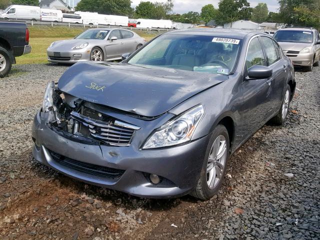 JN1CV6AR4BM412368 - 2011 INFINITI G37 GRAY photo 2