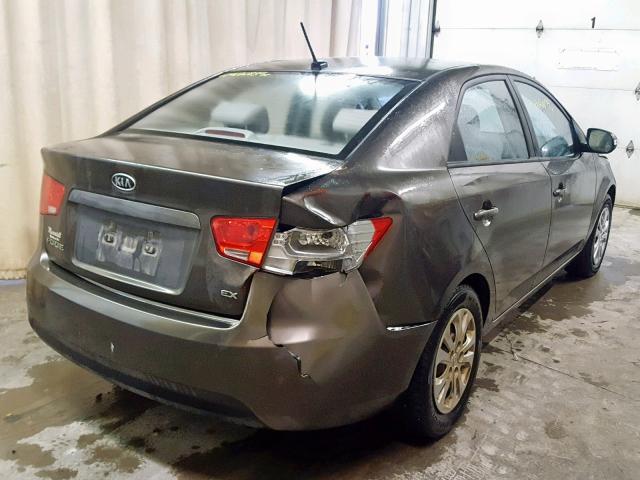 KNAFU4A25A5806987 - 2010 KIA FORTE EX BROWN photo 4