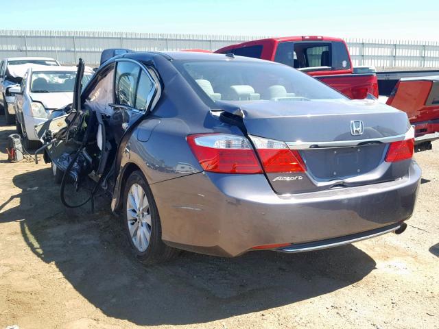 1HGCR2F82EA260883 - 2014 HONDA ACCORD EXL GRAY photo 3