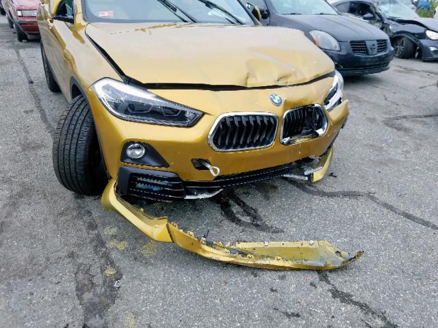 WBXYJ5C37JEF72423 - 2018 BMW X2 XDRIVE2 GOLD photo 9