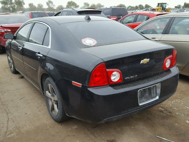 1G1ZC5E02CF344606 - 2012 CHEVROLET MALIBU 1LT BLACK photo 3