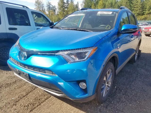 JTMRJREV1JD253237 - 2018 TOYOTA RAV4 HV LE BLUE photo 2