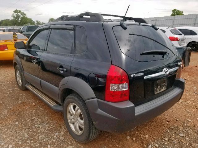 KM8JN12D18U880427 - 2008 HYUNDAI TUCSON SE BLACK photo 3