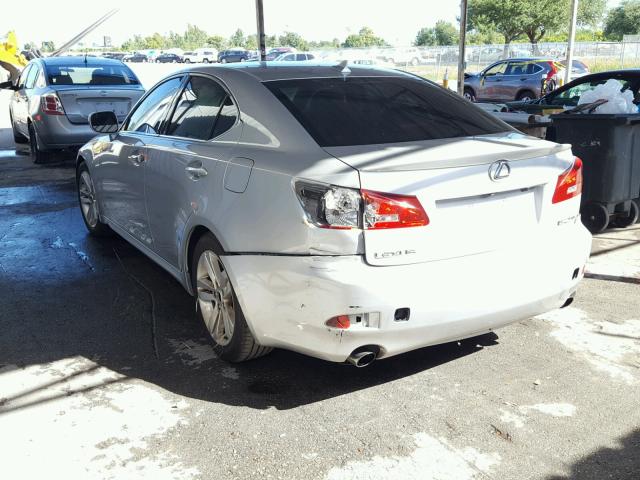 JTHBK262475029696 - 2007 LEXUS IS 250 SILVER photo 3