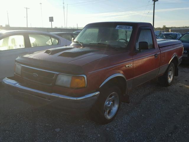 1FTCR10X2VUB44414 - 1997 FORD RANGER RED photo 2